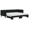 vidaXL Lit de jour avec gigogne et matelas noir 90x190 cm velours