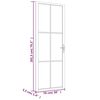 vidaXL Porte int&eacute;rieure 76x201,5 cm Blanc Verre mat et aluminium