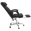 vidaXL Fauteuil de massage inclinable de bureau Noir Similicuir