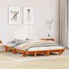 vidaXL Cadre de lit sans matelas cire marron 120x190cm bois pin massif