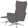 vidaXL Fauteuil inclinable de massage avec repose-pied gris similicuir