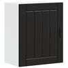 vidaXL Armoire murale de cuisine Lucca noir bois d'ing&eacute;nierie