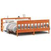 vidaXL Cadre de lit sans matelas cire marron 200x200cm bois pin massif