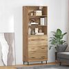 vidaXL Haut Armoire avec tiroir Ch&ecirc;ne artisanal 69,5 x 34 x 180 cm