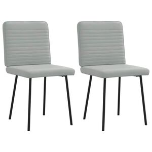 vidaXL Chaises à manger lot de 2 Gris clair Velours