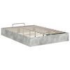 vidaXL Cadre de lit ottoman Gris b&eacute;ton 150 x 200 cm Bois d'ing&eacute;nierie