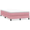 vidaXL Sommier &agrave; lattes de lit sans matelas rose 120x220 cm velours
