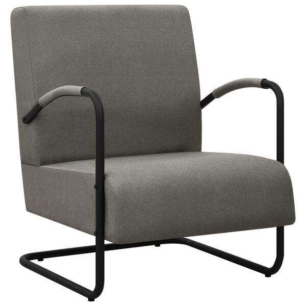 vidaXL Fauteuil gris clair tissu