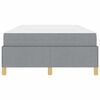 vidaXL Cadre de lit avec matelas Gris clair 120 x 190 cm tissu