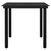 vidaXL Ensemble &agrave; manger de jardin 3 pcs Noir