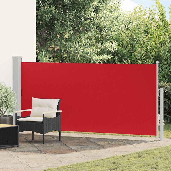 vidaXL Auvent lat&eacute;ral r&eacute;tractable 140 x 300 cm Rouge
