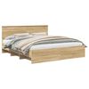 vidaXL Cadre de lit Ch&ecirc;ne Sonoma 200 x 200 cm Bois d'ing&eacute;nierie