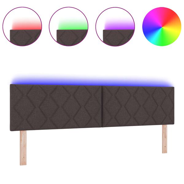 vidaXL T&ecirc;te de lit Marron 180 cm tissu