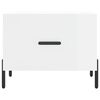 vidaXL Table basse blanc brillant 50x50x40 cm bois d'ing&eacute;nierie