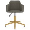 vidaXL Chaise pivotante de salle &agrave; manger Gris fonc&eacute; Velours