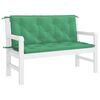 vidaXL Coussin de banc de jardin vert 120x(50+50)x7 cm tissu oxford