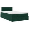 vidaXL Cadre de lit ottoman avec matelas vert fonc&eacute; 120x200 cm velours