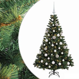vidaXL Arbre de No&euml;l Artificiel avec Boule 120 cm 150 LED Blanc chaud