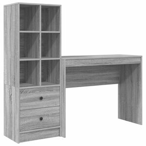 vidaXL Bureau Gris Sonoma 145,5 x 40 x 127 cm 2 pc