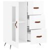 vidaXL Buffet Blanc brillant 69,5x34x90 cm Bois d'ingénierie