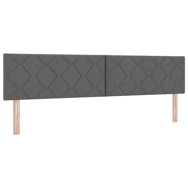 vidaXL T&ecirc;te de lit Gris 200 cm tissu