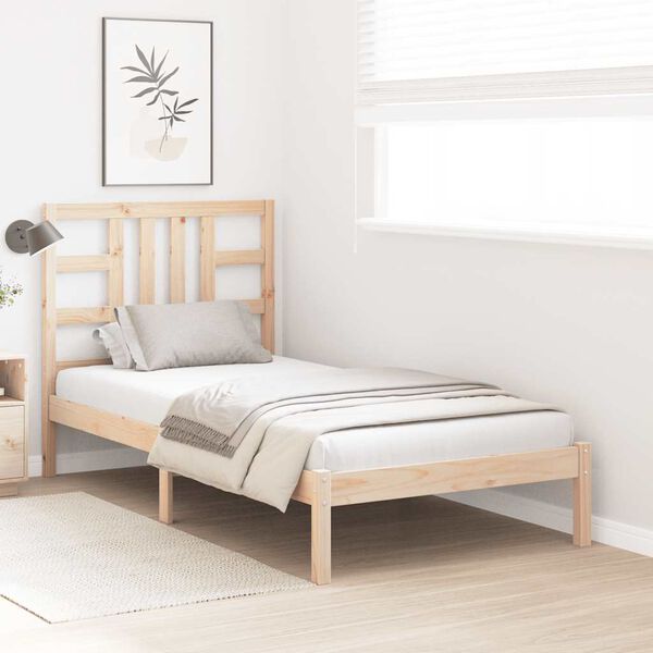 vidaXL Cadre de lit sans matelas 90x190 cm bois massif