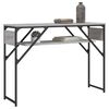 vidaXL Table console avec &eacute;tag&egrave;re sonoma gris 105x30x75 cm