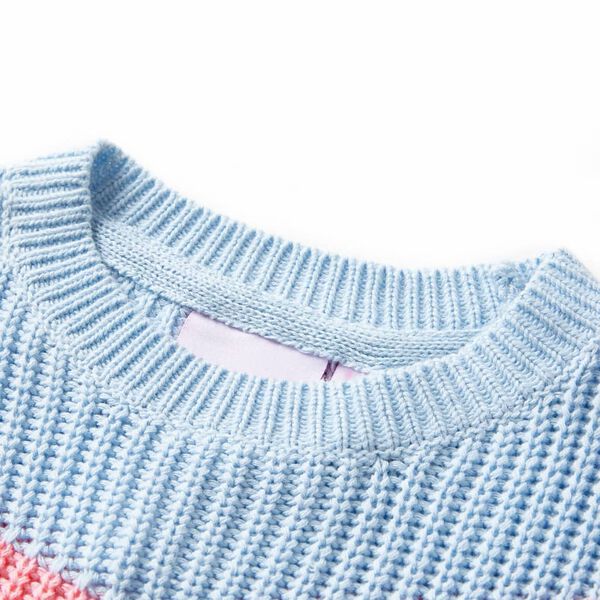 Pull-over tricoté pour enfants bleu 128