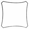 Perel Voile d'ombrage carrée 3,6 m Couleur crème GSS4360