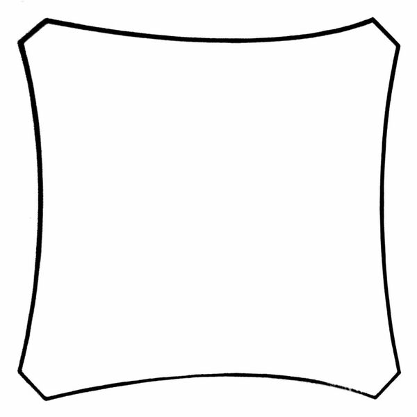 Perel Voile d'ombrage carrée 3,6 m Couleur crème GSS4360