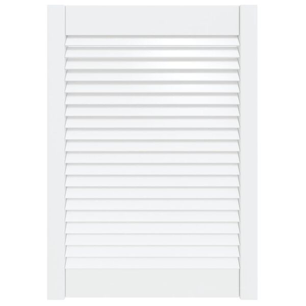vidaXL Porte d'armoire &agrave; persiennes blanc 69x49,4cm bois de pin massif