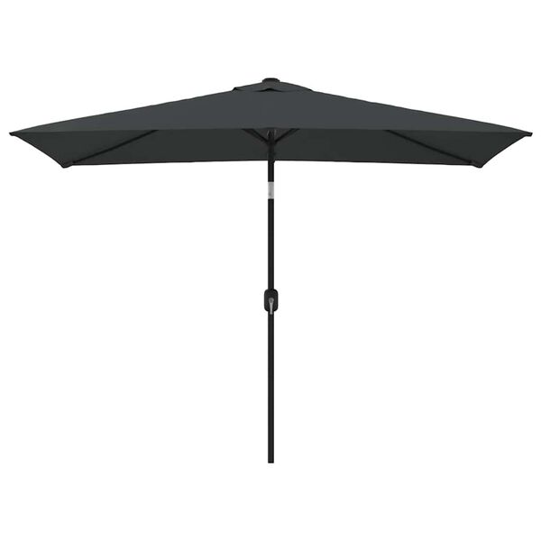 vidaXL Parasol d'ext&eacute;rieur avec m&acirc;t en m&eacute;tal 300x200 cm anthracite