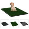 vidaXL Tapis pour animaux 2 pcs avec plateau et gazon artificiel Vert