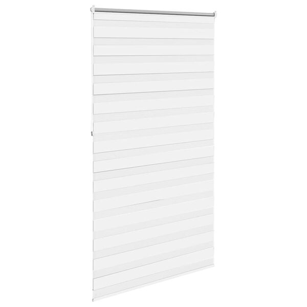 vidaXL Store v&eacute;nitien Zebra 120,9 x 230 cm, largeur du tissu 116,7 cm, blanc