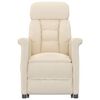 vidaXL Fauteuil inclinable Beige Tissu microfibre