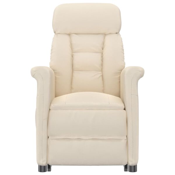vidaXL Fauteuil inclinable Beige Tissu microfibre
