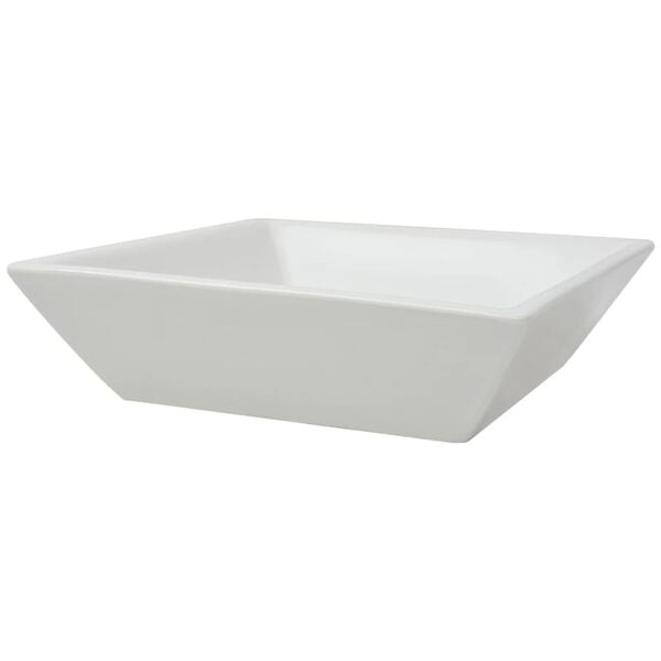vidaXL Lavabo carr&eacute;e C&eacute;ramique Blanc 41,5 x 41,5 x 12 cm