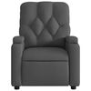 vidaXL Fauteuil inclinable en tissu gris fonc&eacute;
