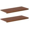 vidaXL Appuis de fen&ecirc;tre 2 pc Marron fonc&eacute; 100 x 40 x 2 cm