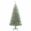 vidaXL Arbre de No&euml;l artificiel floconn&eacute; de neige avec lumi&egrave;re LED