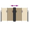 vidaXL Auvent latéral rétractable beige 120x1200 cm