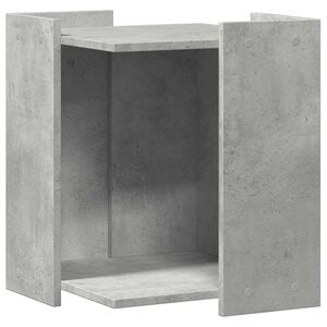 vidaXL Meuble de bac &agrave; liti&egrave;re pour chat gris b&eacute;ton bois d'ing&eacute;nierie