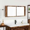 vidaXL Cabinet Miroir LED avec &eacute;tag&egrave;re Bois ancien 100 x 12 x 45 cm