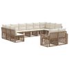 vidaXL Ensemble de canap&eacute; de jardin 12 pc Beige et blanc cr&egrave;me