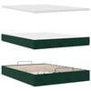 vidaXL Cadre de lit ottoman avec matelas vert fonc&eacute; 140x190 cm velours