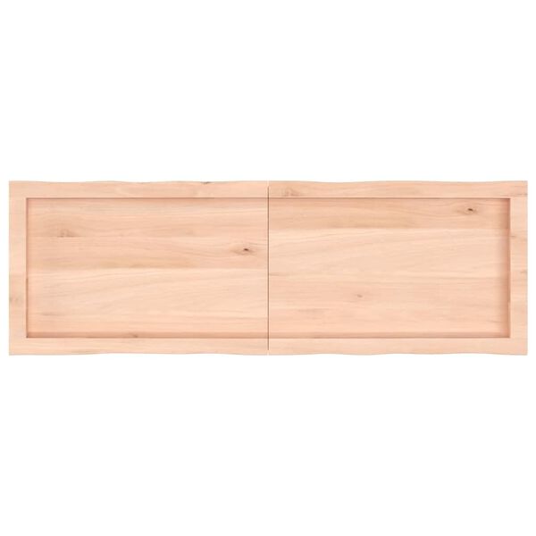 vidaXL Dessus de table bois massif non trait&eacute; bordure assortie