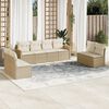 vidaXL Salon de jardin avec coussins 8 pcs beige r&eacute;sine tress&eacute;e