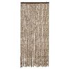 vidaXL Rideau anti-mouches beige et marron 90x200 cm chenille