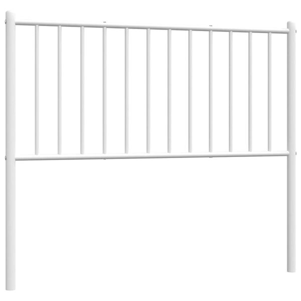 vidaXL T&ecirc;te de lit m&eacute;tal blanc 100 cm