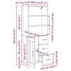vidaXL Haut Armoire avec tiroir Ch&ecirc;ne artisanal 69,5 x 34 x 180 cm